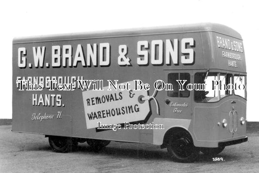 HA 2942 - GW Brand & Sons Removals Lorry, Farnborough, Funeral Of Empress Eugenie, Farnborough, Hampshire