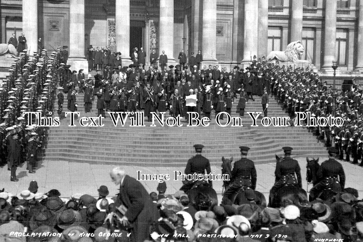 HA 3070 - King George V Proclamation, Portsmouth, Hampshire 1910