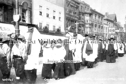 HA 3142 - Church Procession, High Street, Southampton, Hampshire 1913