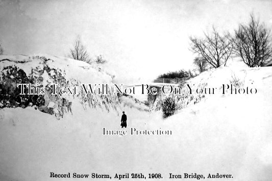 HA 3532 - Snow Storm, Iron Bridge, Andover, Hampshire