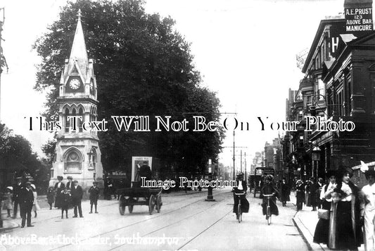 HA 3565 - Above Bar & Clock Tower, Southampton, Hampshire c1914