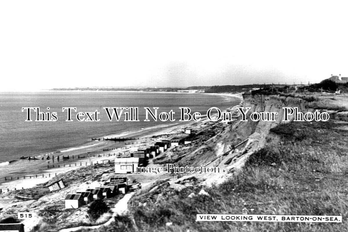 HA 3573 - Looking West, Barton On Sea, Hampshire c1964