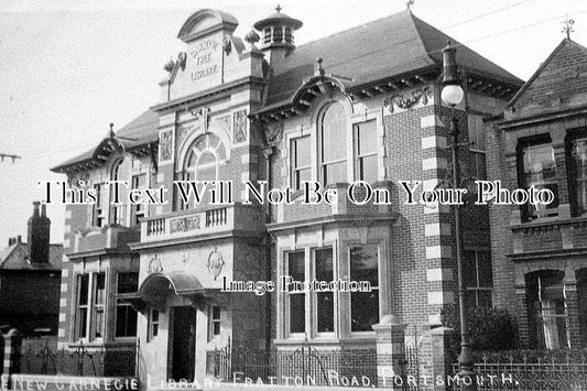 HA 36 - The New Carnegie Library, Fratton Road, Portsmouth, Hampshire c1907