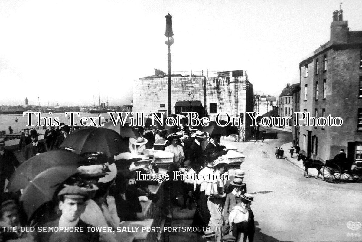 HA 3605 - The Old Semophore Tower, Sally Port, Portsmouth, Hampshire c1915