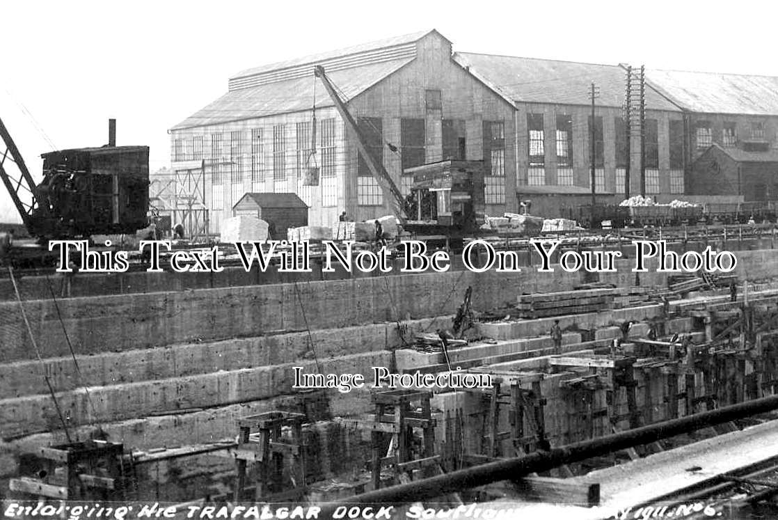 HA 3645 - Enlarging Trafalgar Dry Dock, Southampton, Hampshire 1911