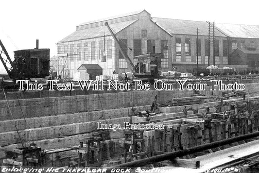 HA 3645 - Enlarging Trafalgar Dry Dock, Southampton, Hampshire 1911