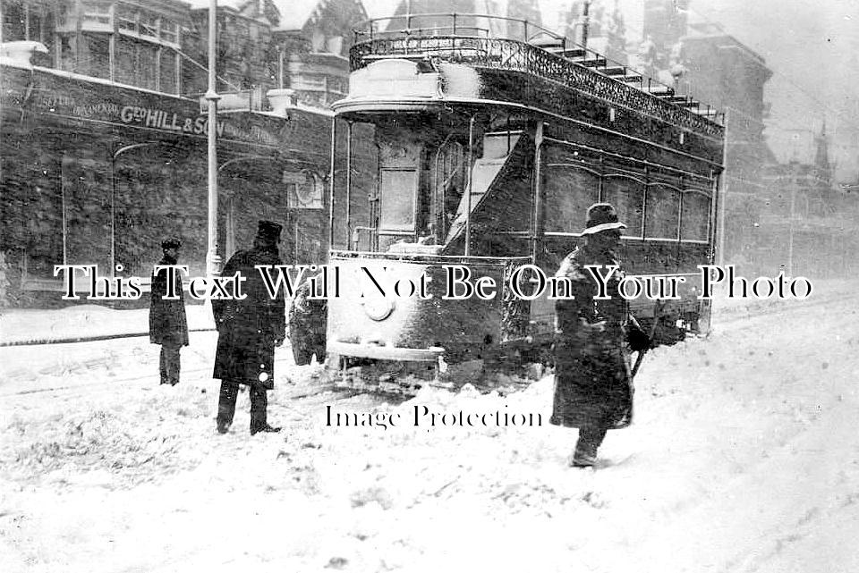 HA 3702 - Bournemouth Tram In Snow, Hampshire