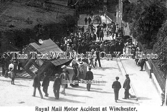 HA 3757 - Royal Mail Motor Accident At Winchester, Hampshire