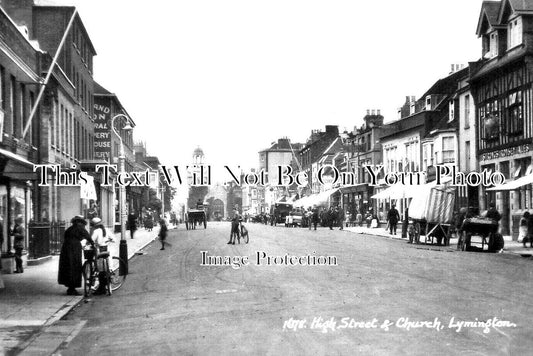 HA 3763 - High Street & Church, Lymington, Hampshire