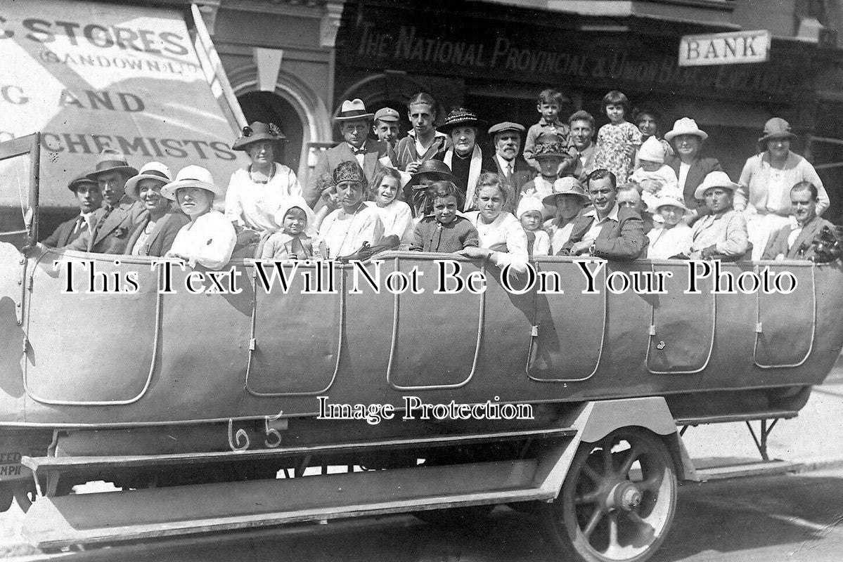 HA 3914 - Charabanc On Sandown Road, Isle Of Wight 1922