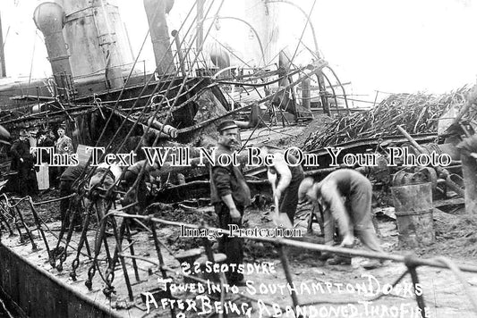 HA 3965 - Wreck Of Scotsdyke, Southampton Docks, Hampshire 1913