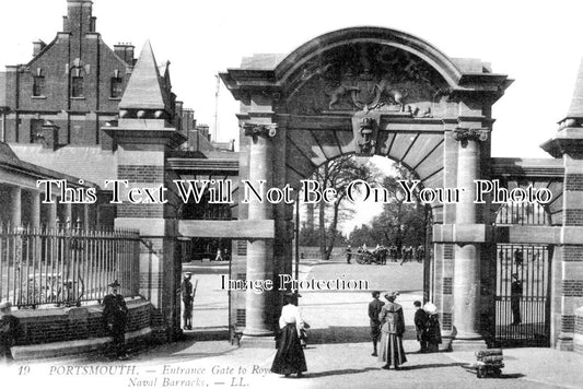 HA 3970 - Entrance Gate, Royal Naval Barracks, Portsmouth, Hampshire