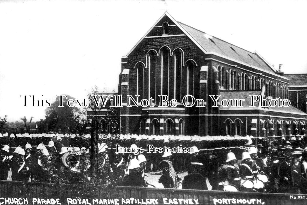 HA 3998 - Church Parade, Royal Marine Artillery, Portsmouth, Hampshire