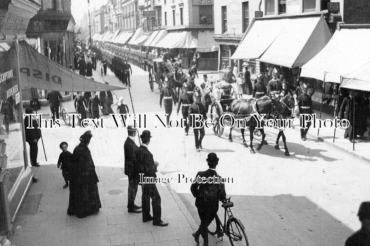 HA 4226 - Police Funeral, High Street, Southsea, Hampshire c1895
