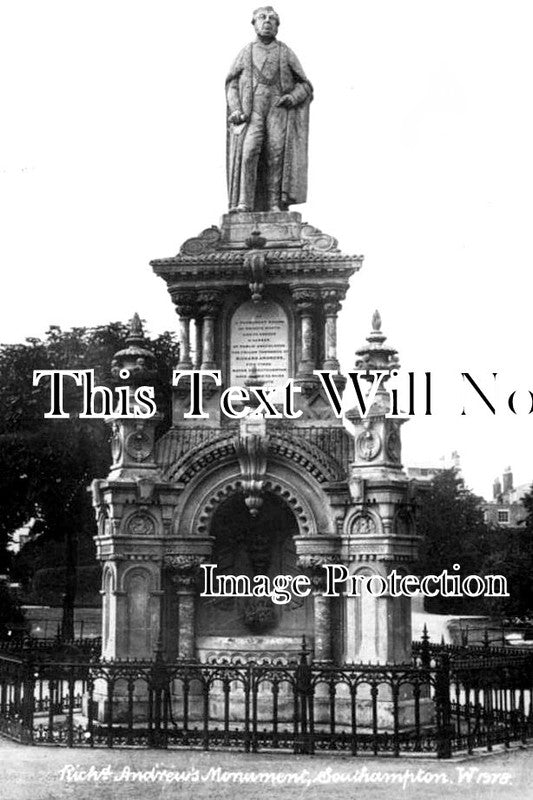 HA 4348 - Richard Andrews Monument, Southampton, Hampshire c1910