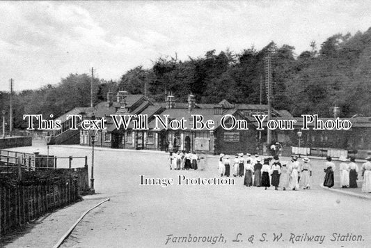 HA 463 - Farnborough Railway Station, Hampshire c1909