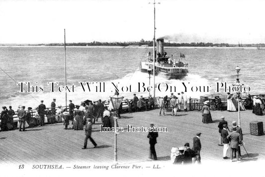 HA 4696 - Steamer Leaving Clarence Pier, Southsea, Hampshire