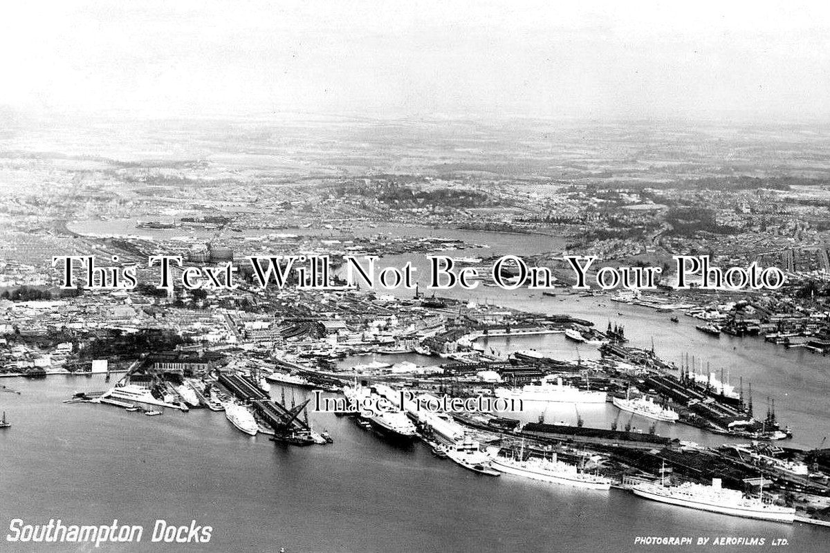 HA 4837 - Southampton Docks From The Air, Hampshire c1959