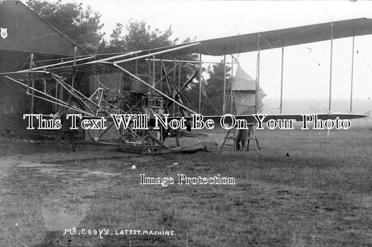 HA 489 - Mr Cody's Latest Machine Biplane, Farnborough, Hampshire c1913