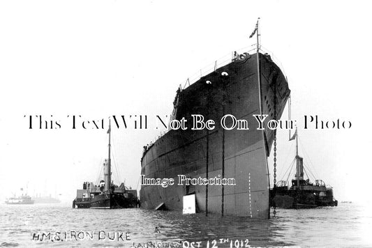 HA 4907 - HMS Iron Duke Launch, Portsmouth, Hampshire 1912