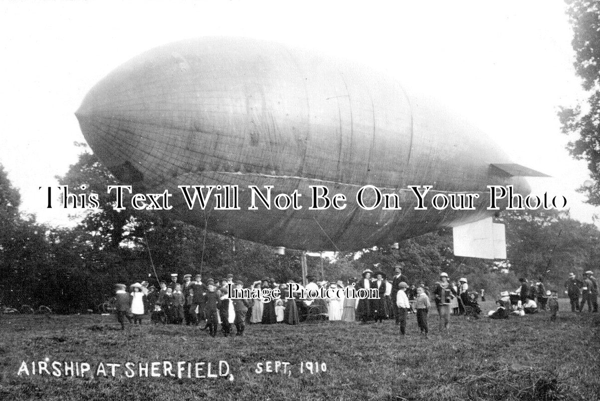 HA 5092 - Airship At Sherfield, Hampshire 1910