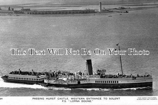 HA 5110 - PS Lorna Doone Passing Hurst Castle, Lymington, Hampshire