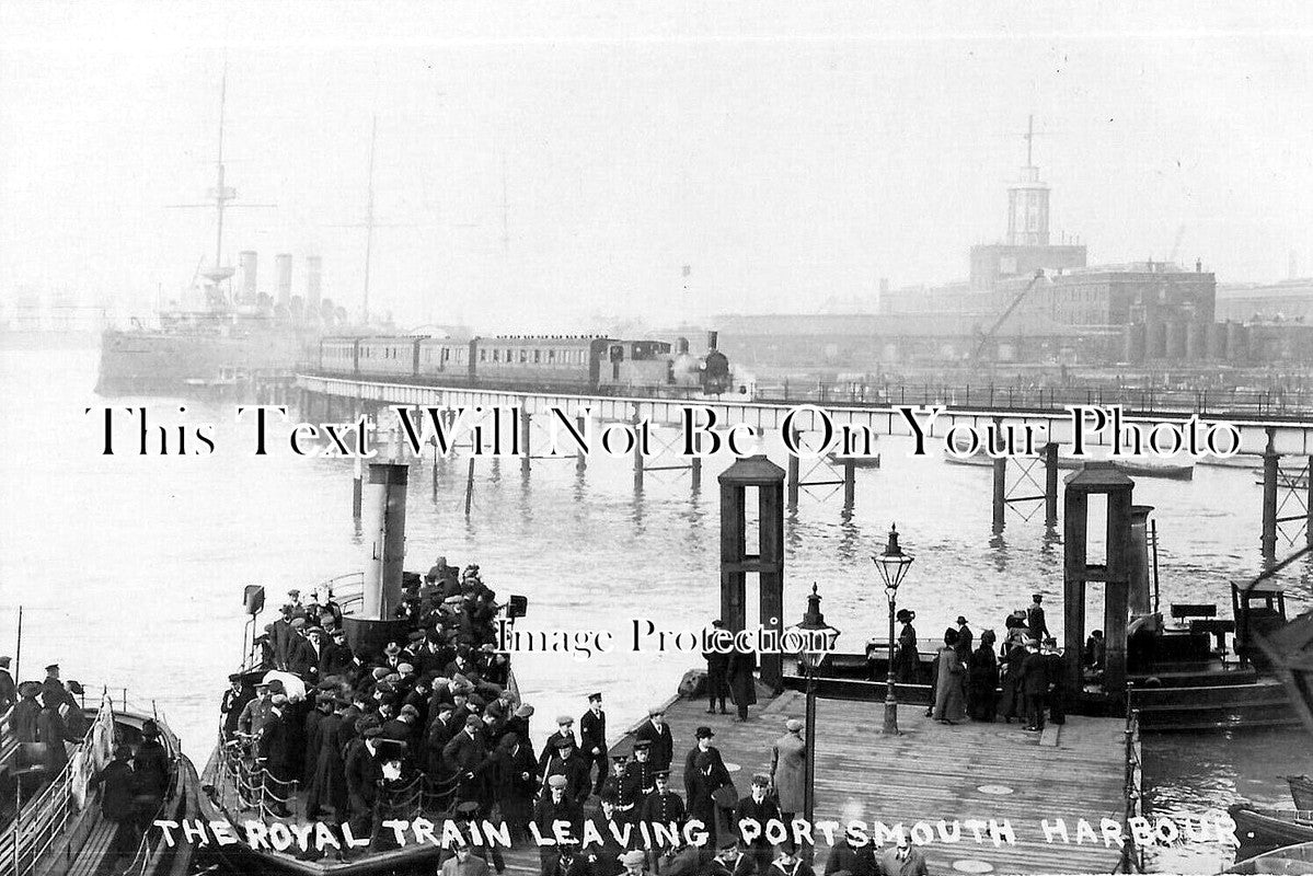HA 5162 - The Royal Train Leaving Portsmouth Harbour, Hampshire c1906