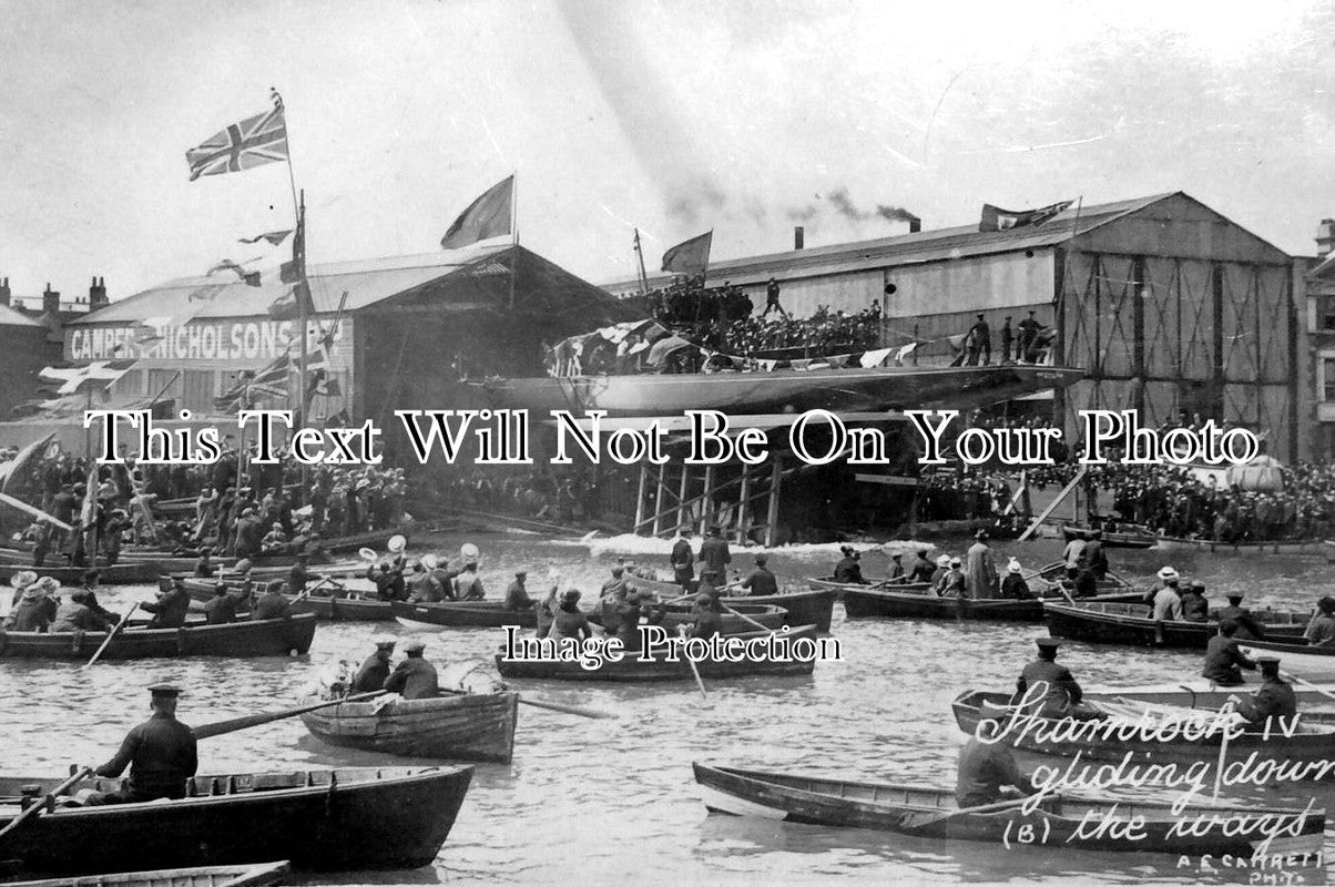 HA 526 - Launch Of Shamrock IV, Gosport, Hampshire c1914