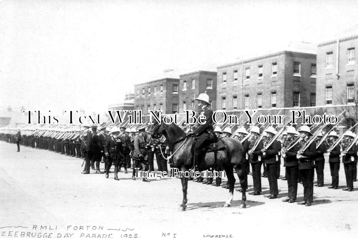 HA 5286 - RMLI Forton, Zeebrugge Day Parade, Hampshire 1922