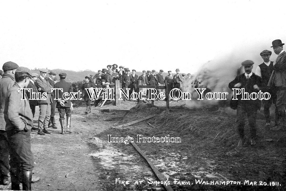 HA 5353 - Fire At Snooks Farm, Walhampton, Hampshire 1911