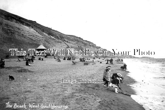 HA 5489 - The Beach, West Southbourne, Hampshire c1909