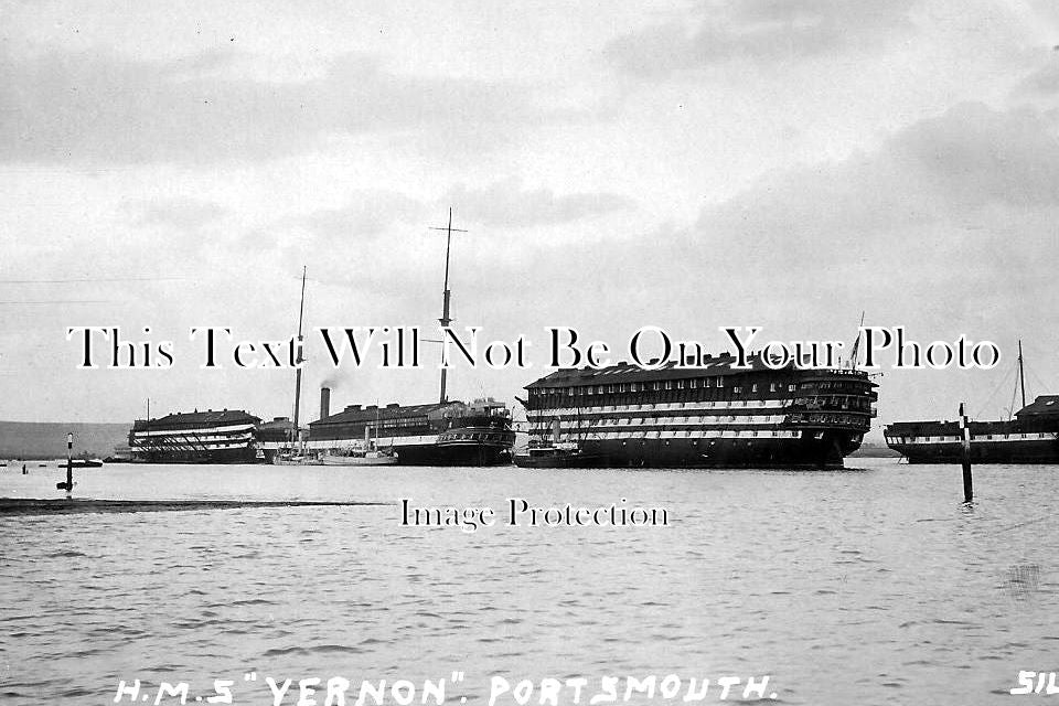 HA 551 - HMS Vernon, School Training Ship, Royal Navy, Portsmouth, Hampshire WW1