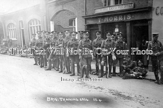 HA 5518 - Soldiers At East Street Post Office, Brig, Hampshire 1914 WW1