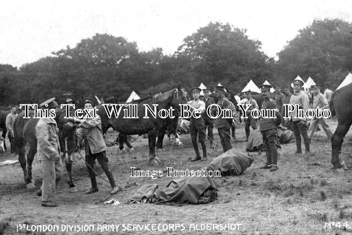 HA 5555 - 1st London Division Army Service Corps, Aldershot 1908
