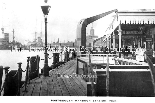 HA 5696 - Portsmouth Harbour Station Pier, Hampshire c1908