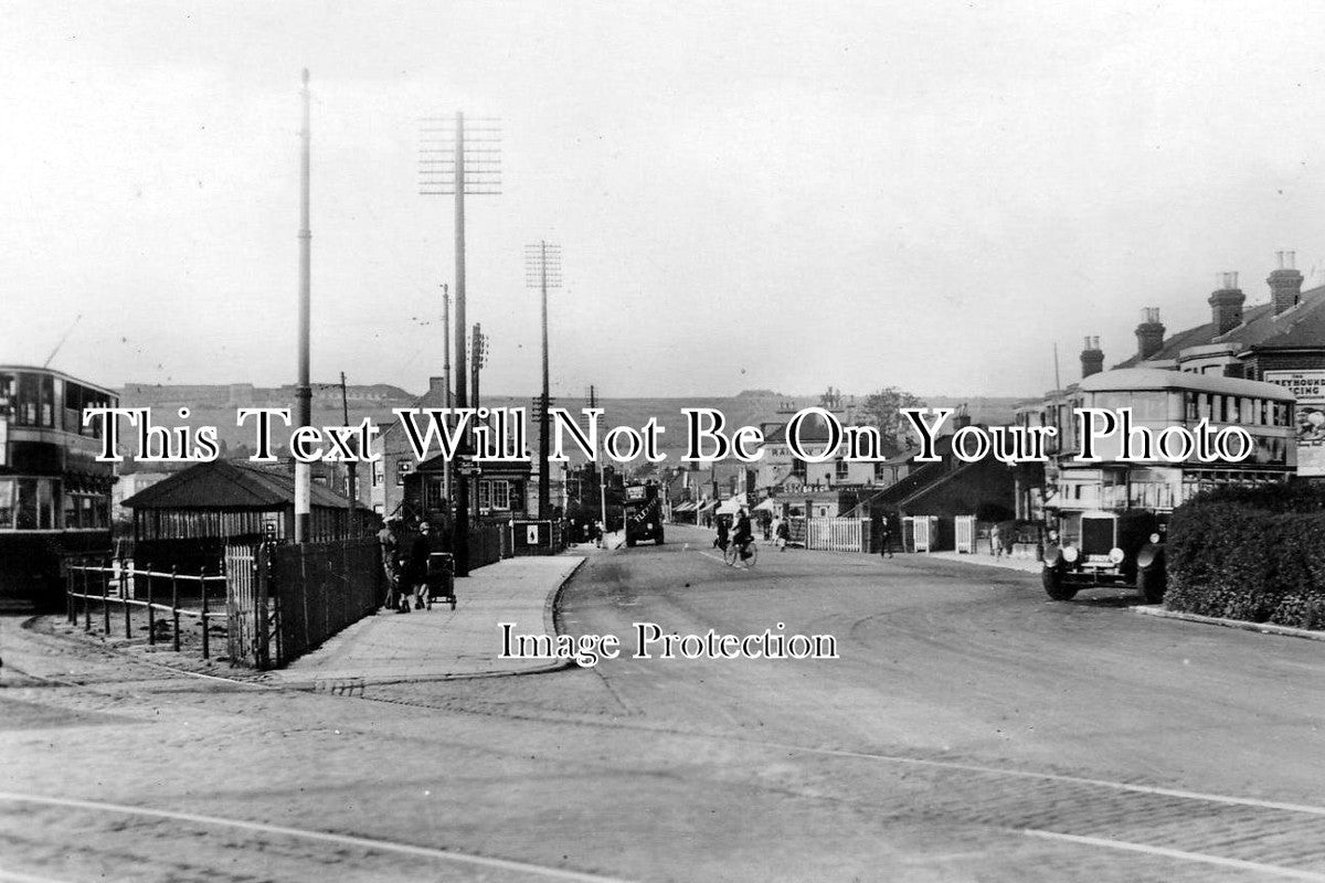 HA 701 - Old Buses At Tram Terminus, Cosham, Hampshire