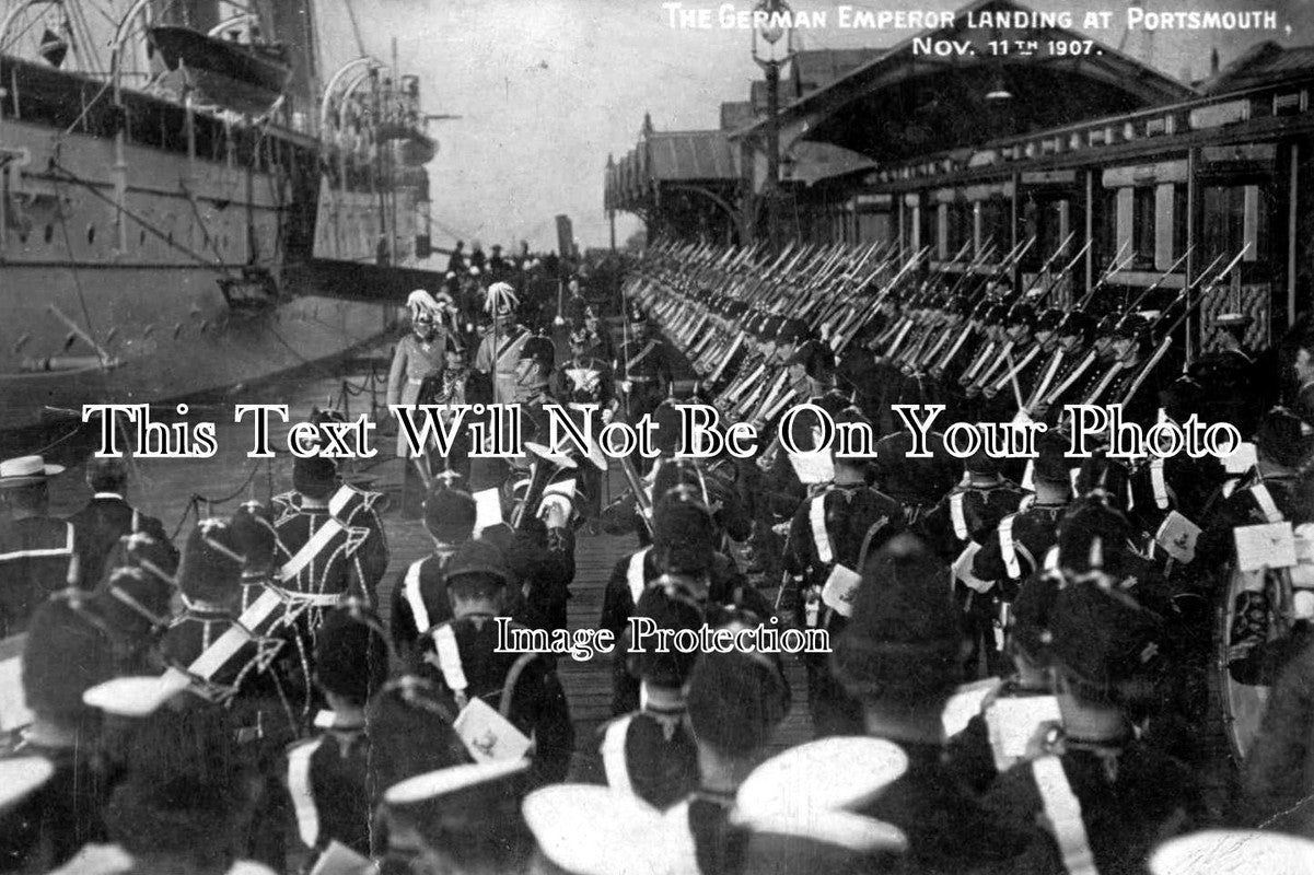 HA 757 - The German Emperor Landing At Portsmouth, Hampshire 1907