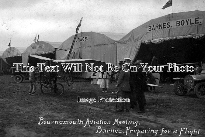 HA 819 - Barnes Preparing For Flight, Bournemouth Aviation Meeting, Hampshire 1910