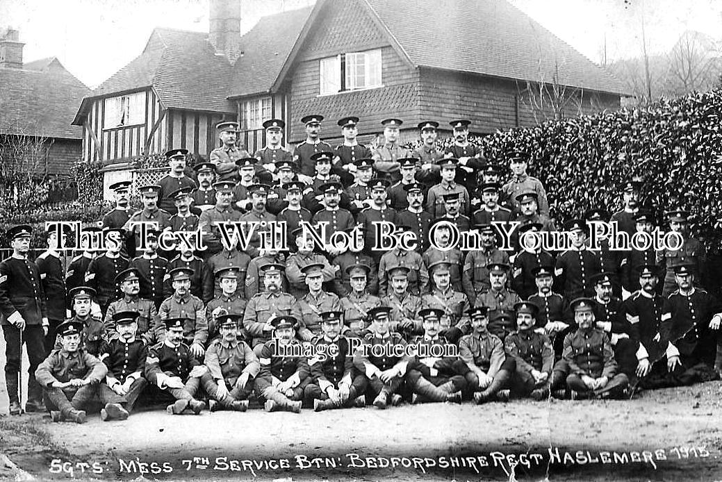 HF 1168 - Sgts Mess, Bedfordshire Regt, Haslemere, Hertfordshire 1915