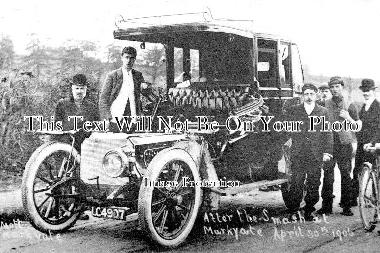 HF 1298 - Motor Car Smash, Accident, Markyate, Hertfordshire 1906