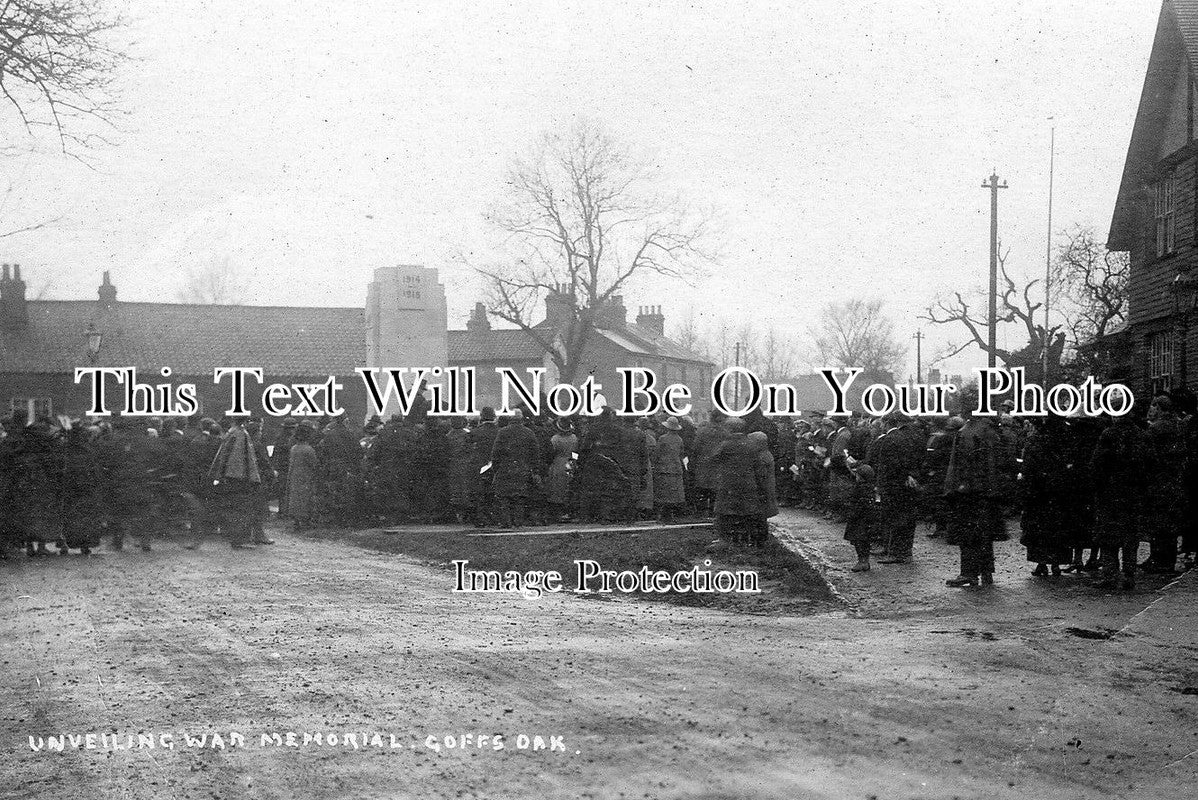 HF 169 - Unveiling War Memorial, Goffs Oak Village, Hertfordshire c192 ...