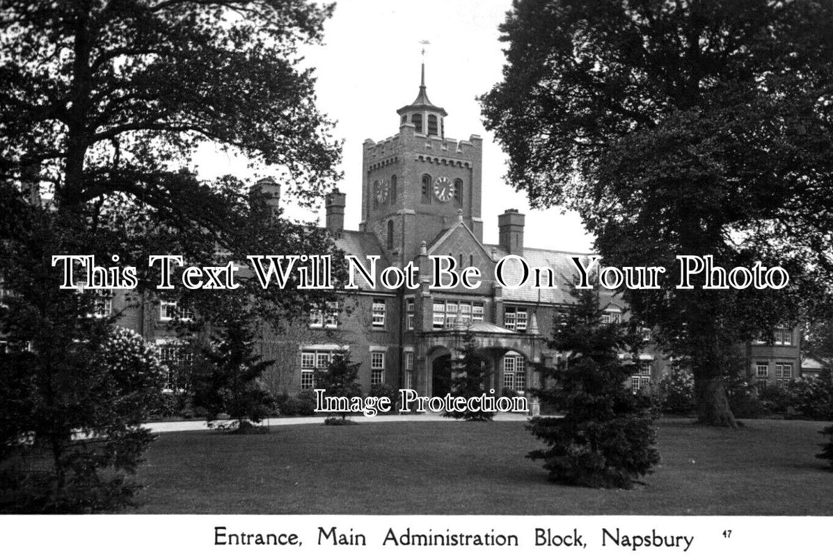 HF 1741 - Entrance, Main Administration Block, Napsbury, Hertfordshire