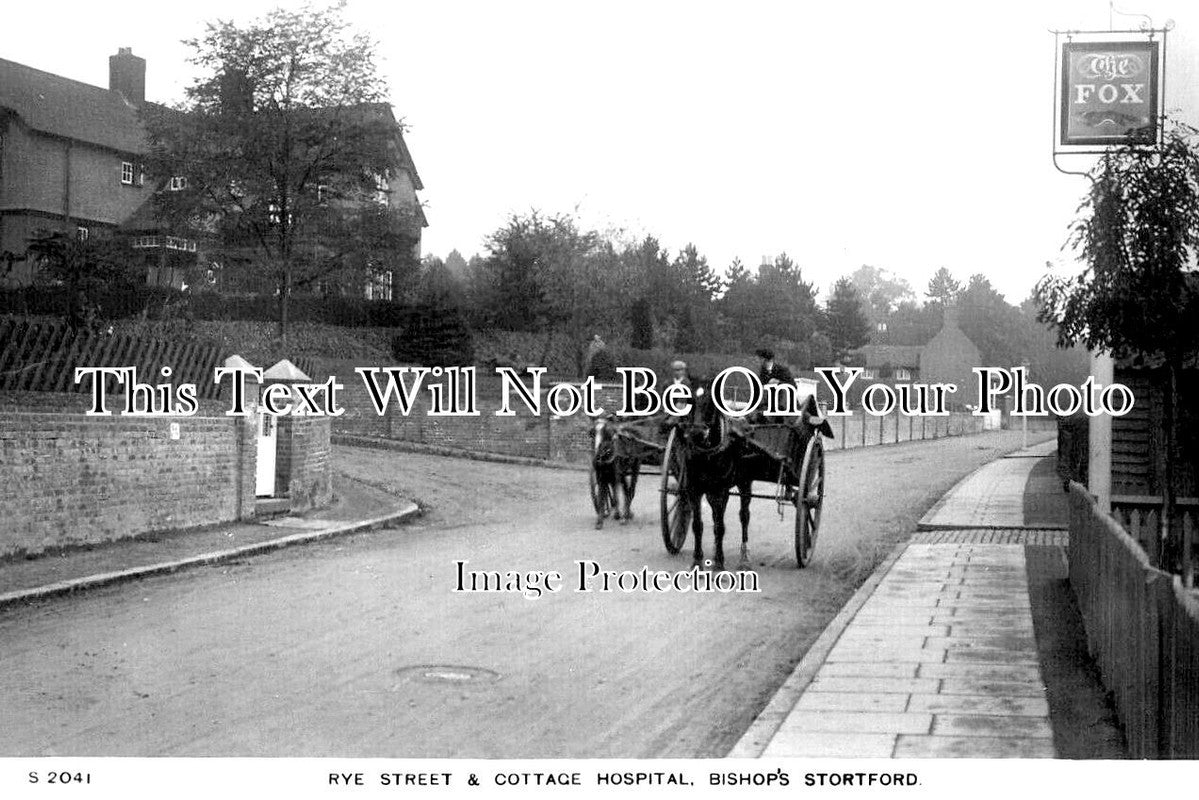 HF 1912 - The Fox Pub, Rye Street & Cottage Hospital, Bishops Stortfor