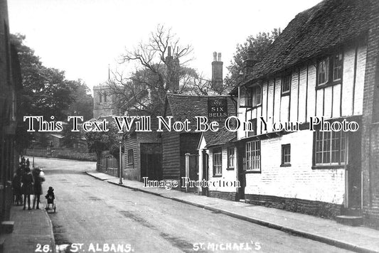 HF 1968 - The Six Bells Pub, St Michaels, St Albans, Hertfordshire c1909