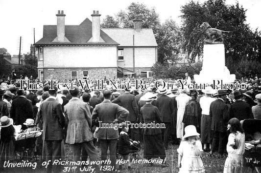 HF 1975 - Unveiling Rickmansworth War Memorial, Hertfordshire 1921