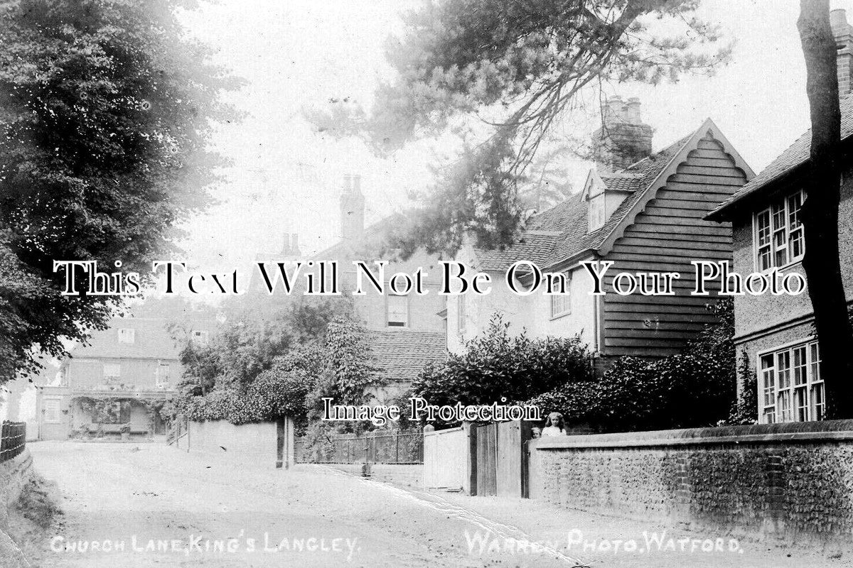 HF 2048 - Church Lane, Kings Langley, Hertfordshire c1908