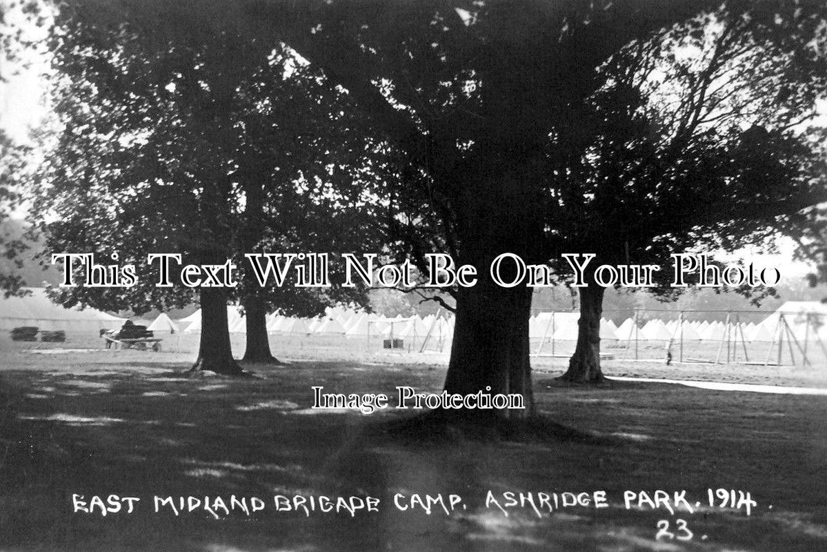 HF 2072 - East Midland Brigade Camp, Ashridge Park, Berkhamstead 1914 WW1