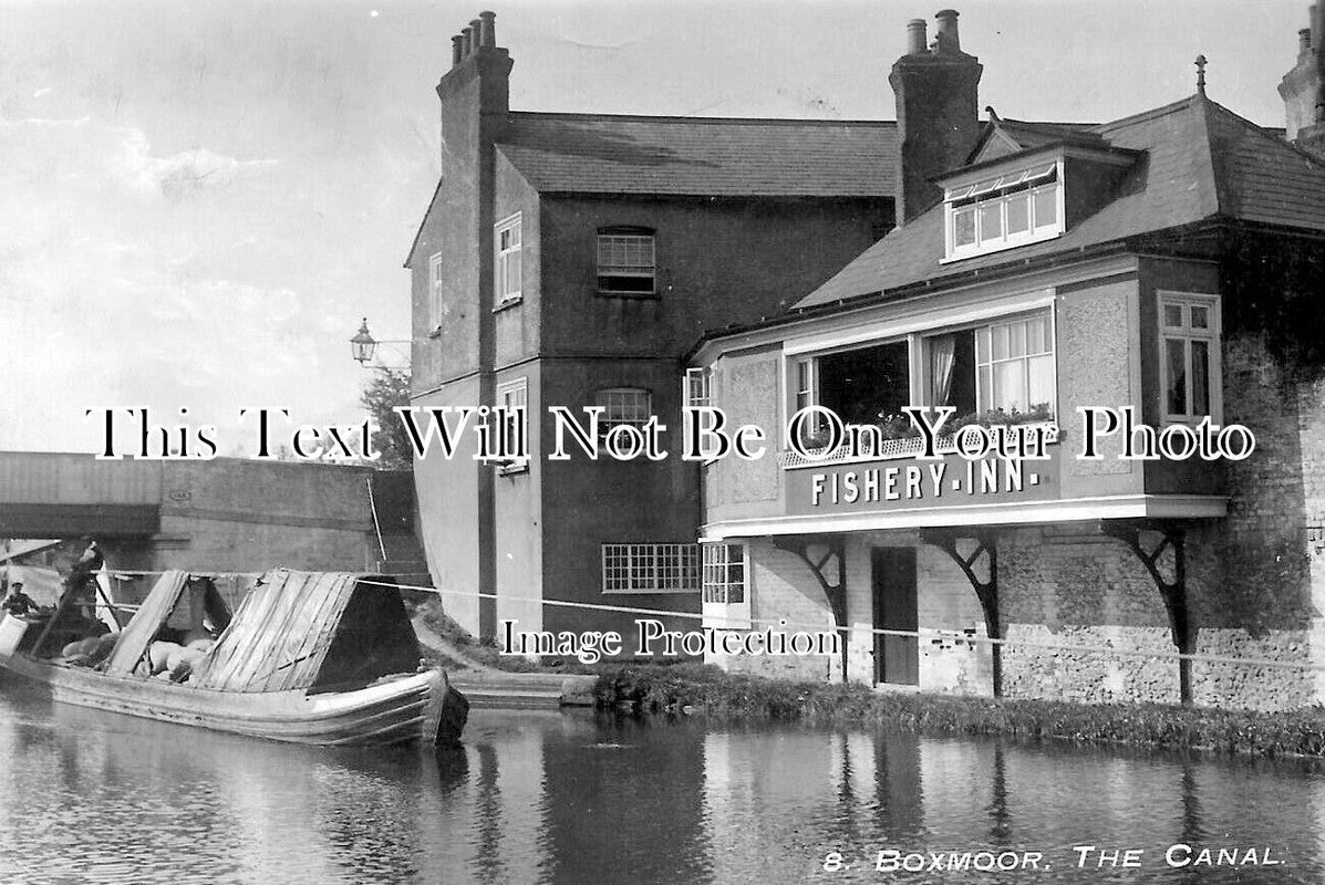 HF 2080 - The Fishery Inn Pub & Canal At Boxmoor, Hertfordshire c1913