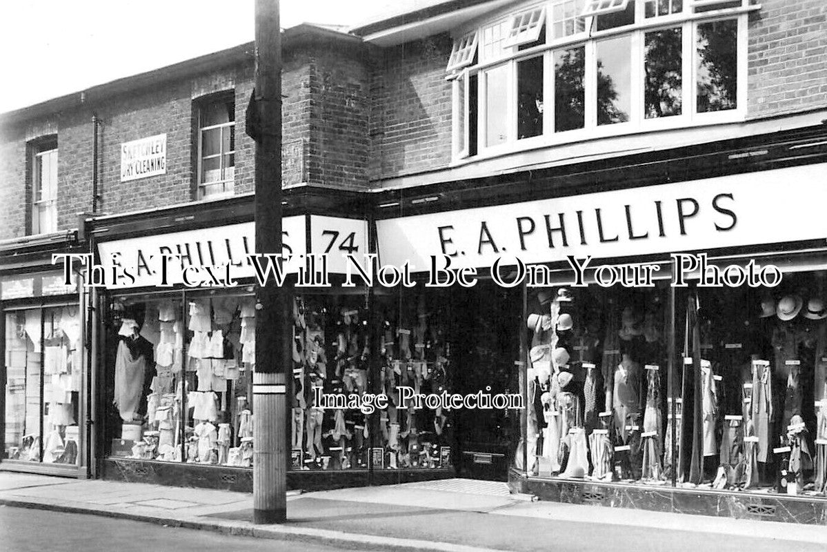 HF 2086 - EA Phillips Clothes Shop, Bushey, Hertfordshire c1929