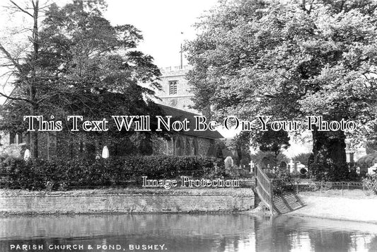 HF 2176 - Parish Church & Pond, Bushey, Hertfordshire